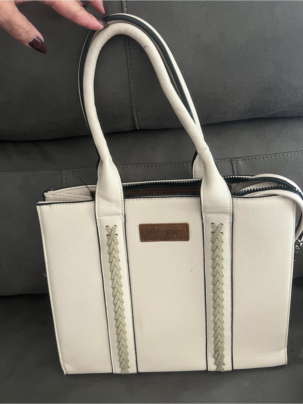 White Women’s Tote Bag - Classic Structured Carryall